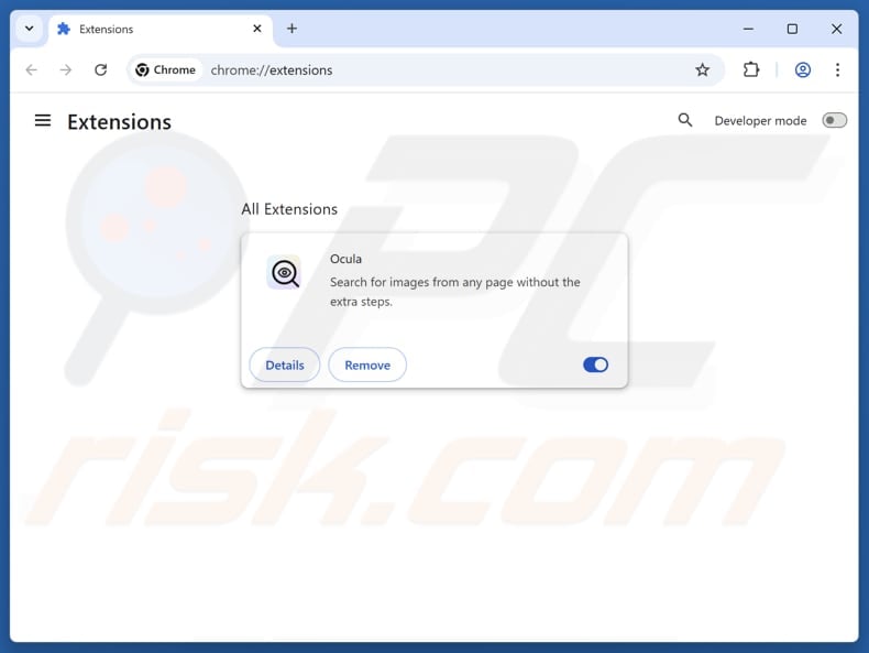 Removing locate.oculabase.com related Google Chrome extensions
