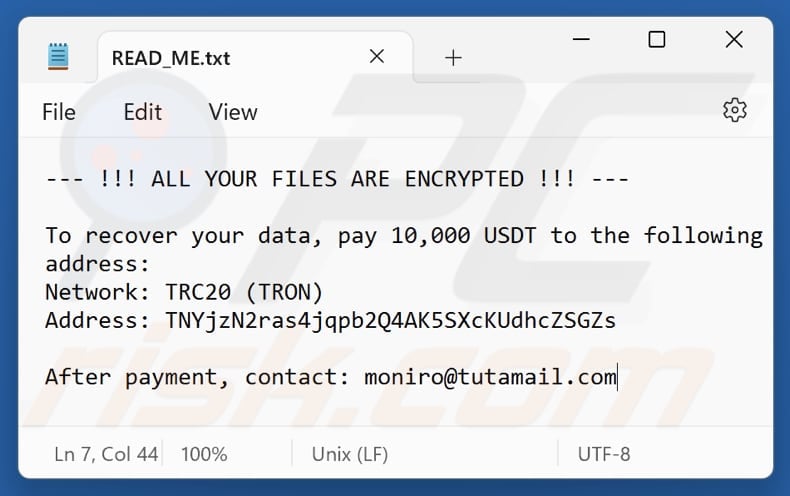 LOCKED_X ransomware text file (READ_ME.txt)
