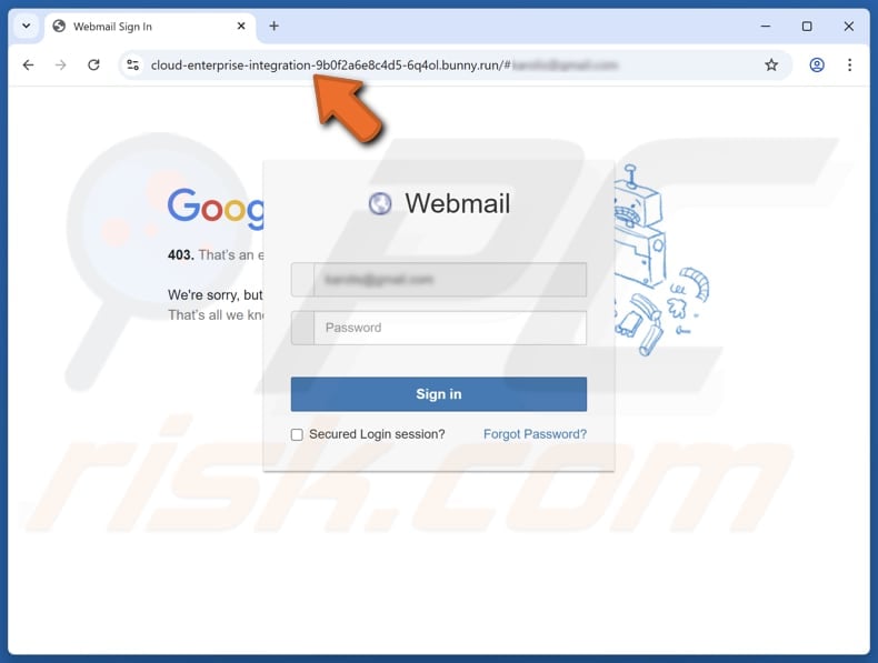 Mail Services Notification - Disable Notice Email Scam fake site