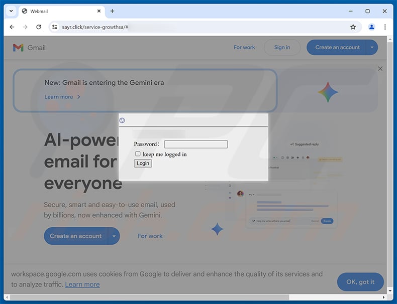Phishing site promoted via New Mail Server System Version 6.0.2 email scam (2026-02-04)