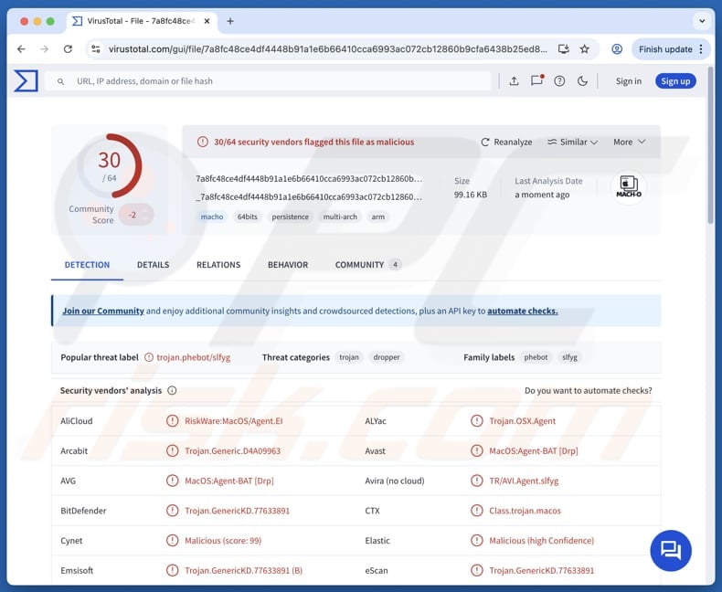 Phexia information stealer
