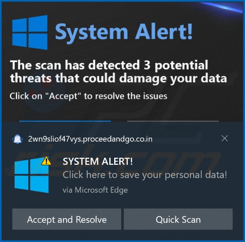 proceedandgo.co[.]in notification
