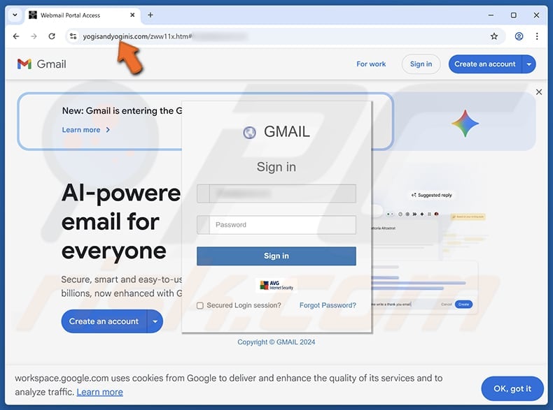 Revalidate Multi-Factor Authentication Email Scam fake website