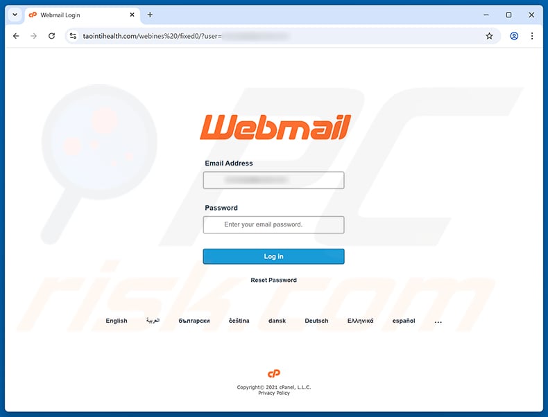 Phishing site promoted via Your Roundcube Account Will Be Blocked Email Scam
