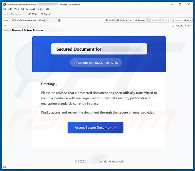 Secured Document Email Scam (2026-02-18)