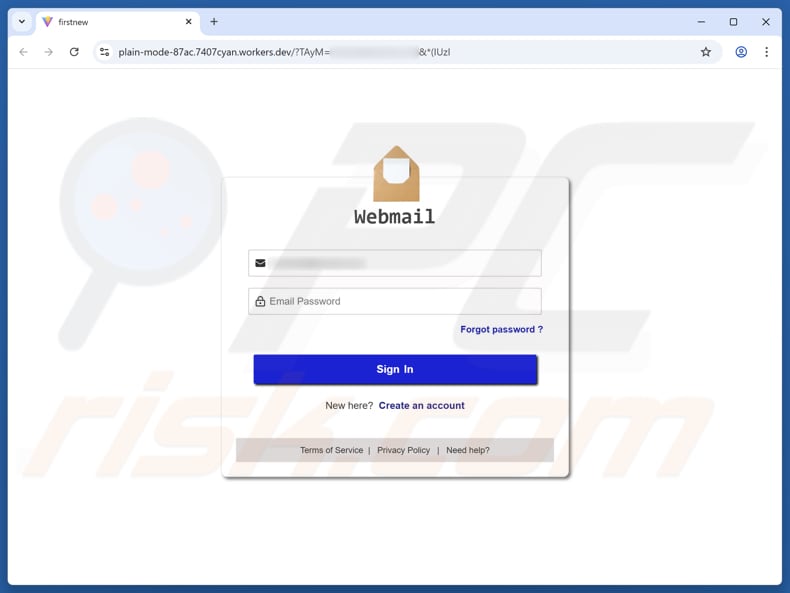 Storage Usage Alert Email Scam phishing site