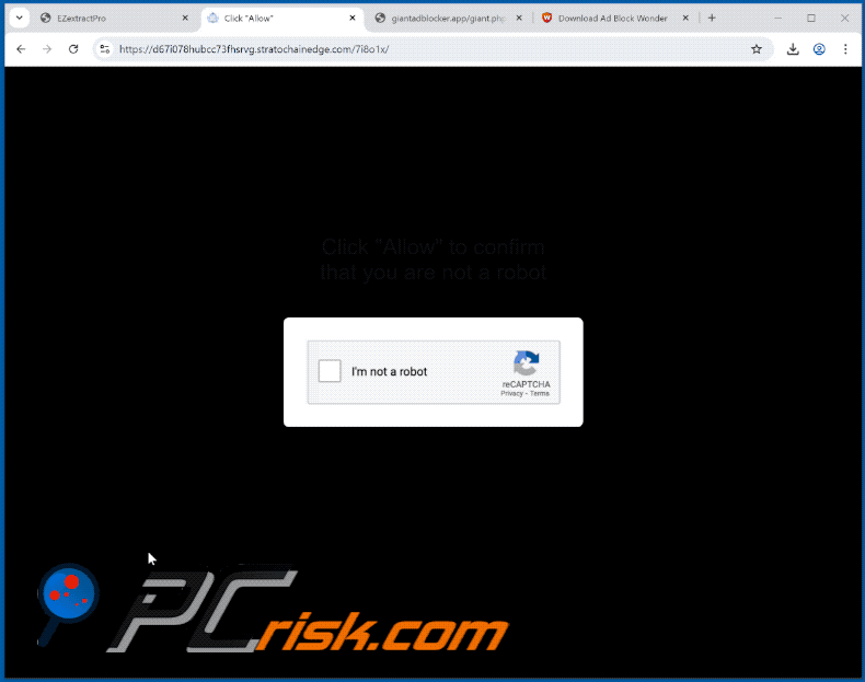 stratochainedge[.]com website appearance (GIF)