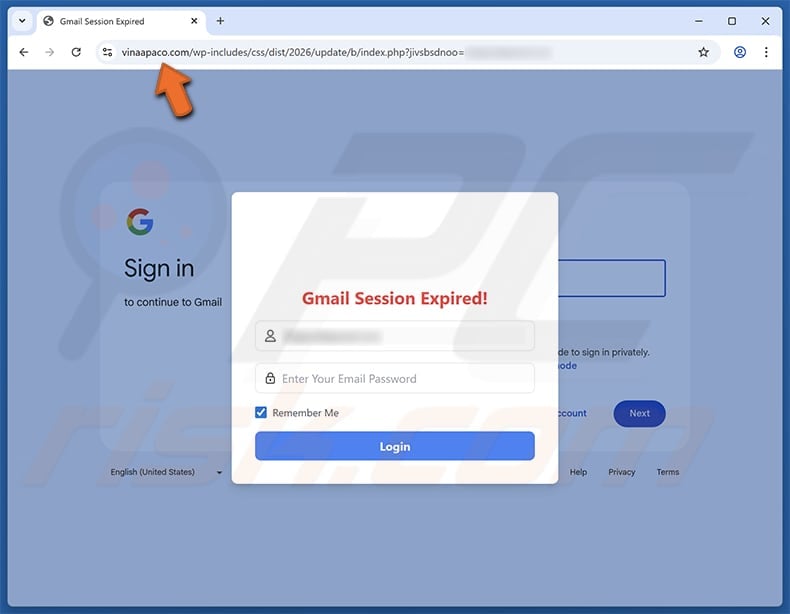 Unusual Activity On Your Account Email Scam fake site