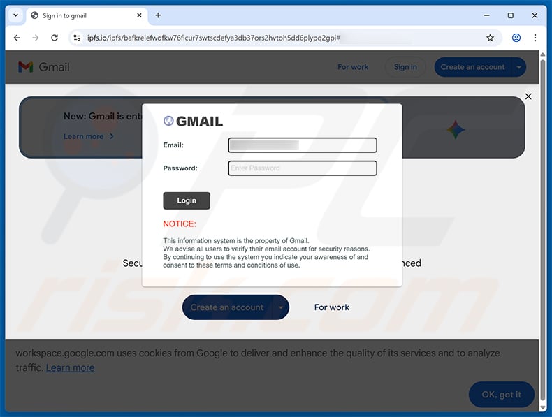 Phishing site promoted via Webmail Verification email scam (2026-02-12)