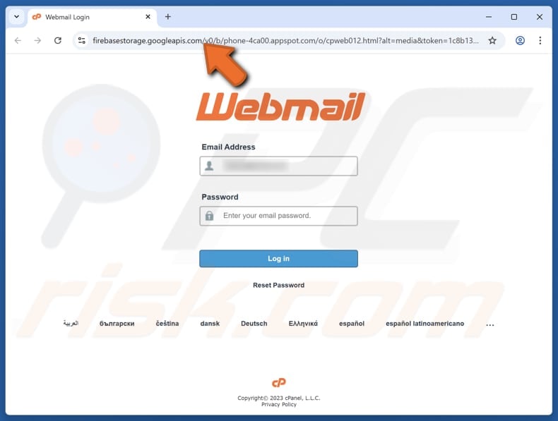 Your Account Is Being Leaked Email Scam fake website