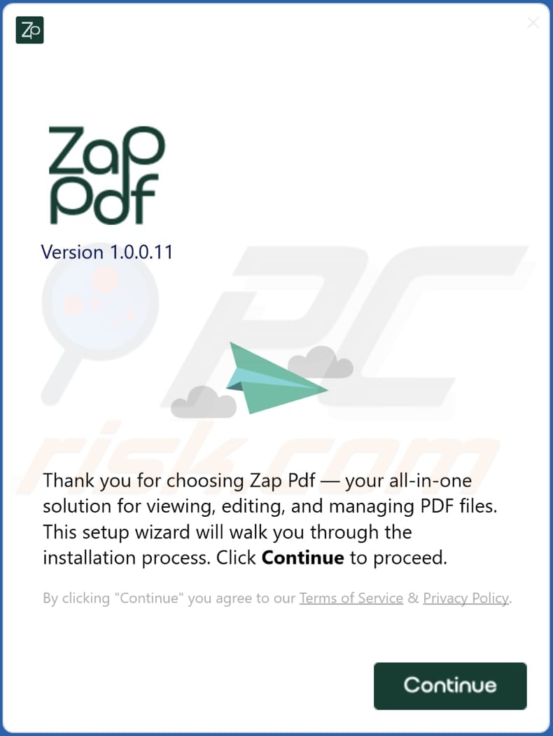 Zap PDF PUA installation setup