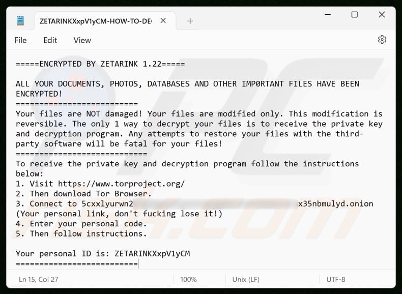 ZETARINK ransomware text file (ZETARINK[random_string]-HOW-TO-DECRYPT.txt)