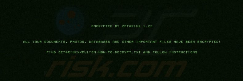 ZETARINK ransomware wallpaper