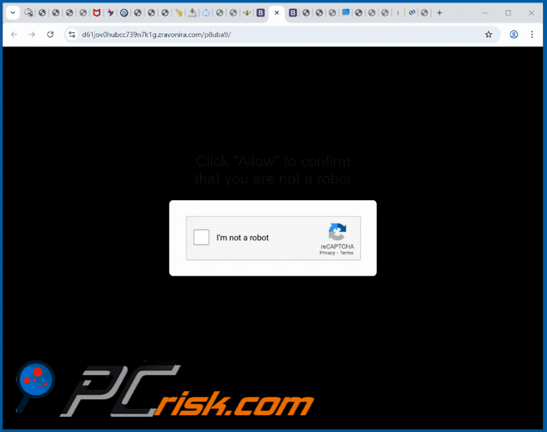 zravonira[.]com website appearance (GIF)