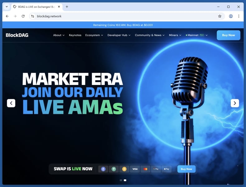 BlockDAG (BDAG) Rewards real website (blockdag.network)