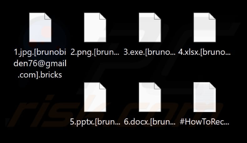 Files encrypted by Bricks ransomware (.bricks extension)