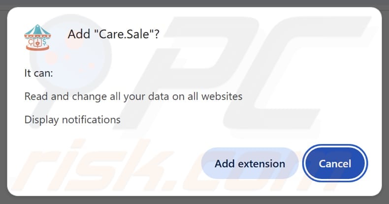 Care.Sale adware permissions