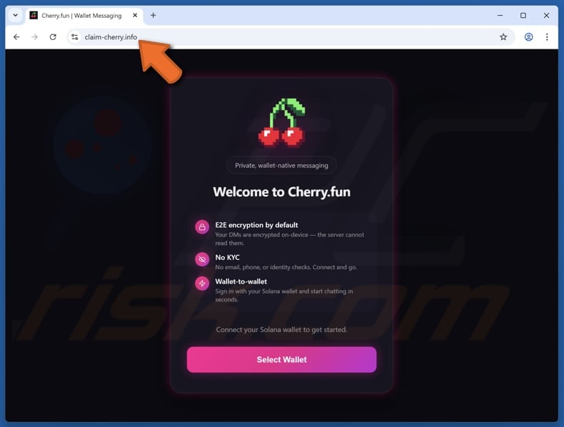 Fake Cherry.fun website scam