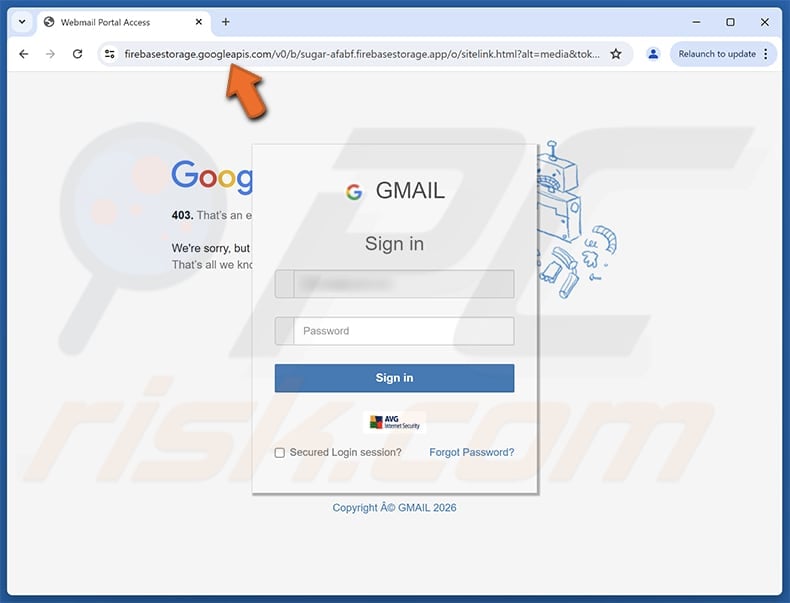 Fraudulent Activity Email Scam fake site