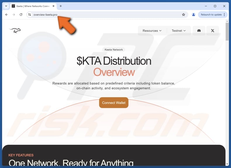 Keeta ($KTA) Distribution scam