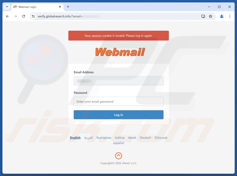 Message Undeliverable Email Scam fake site