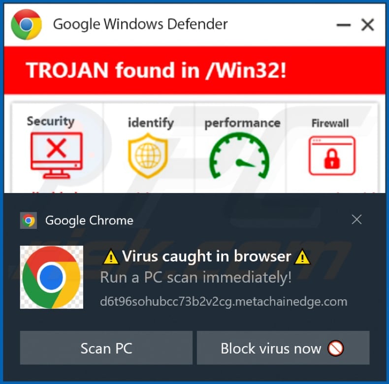 metachainedge[.]com notification