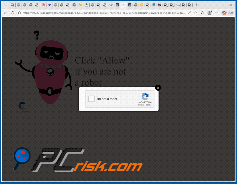 mvrses.co[.]in website appearance (GIF)