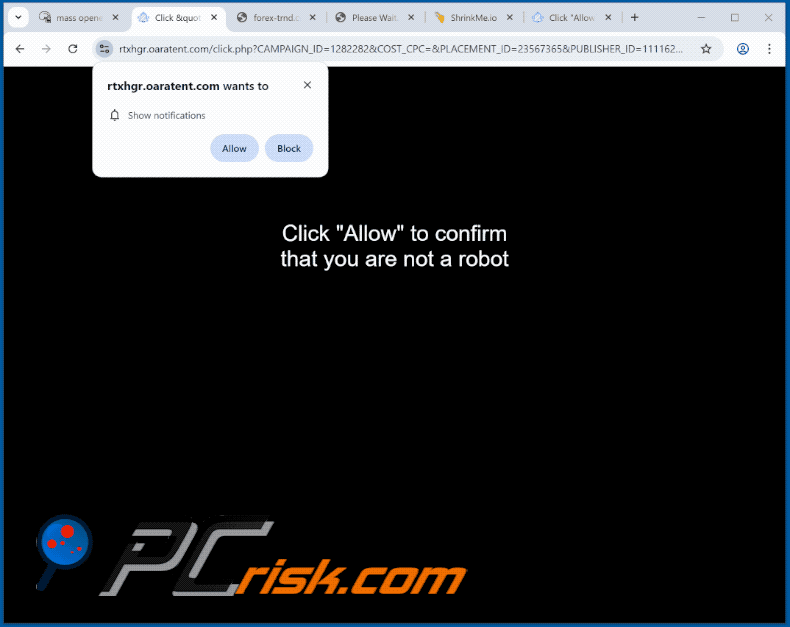 oaratent[.]com website appearance (GIF)
