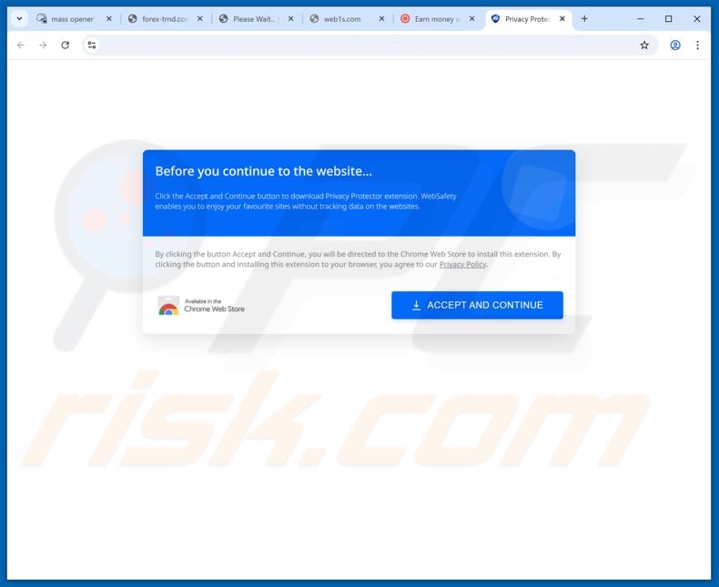 Privacy Protector adware promoter