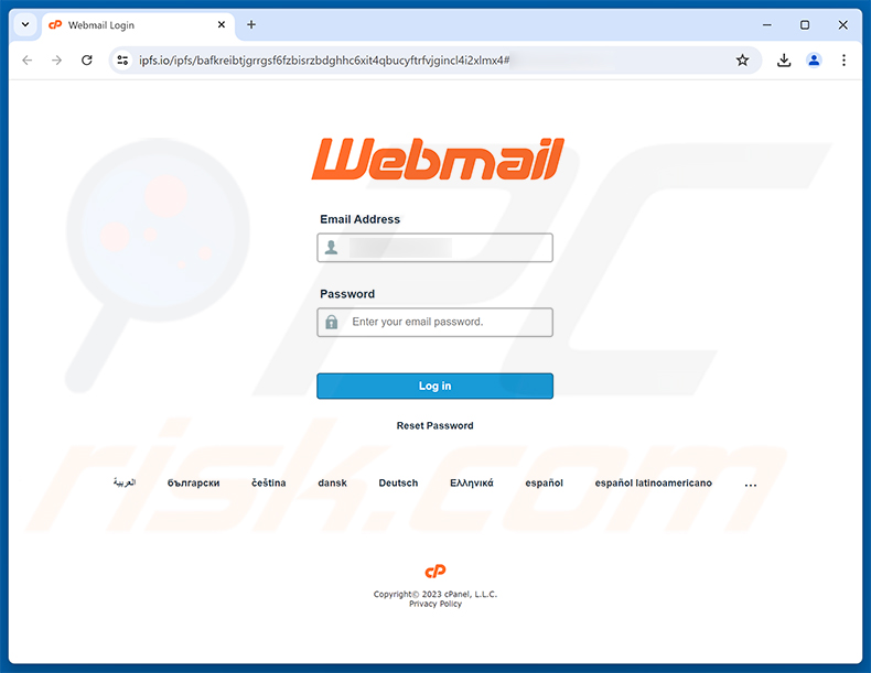 Phishing site promoted via Request To Delete Your Email scam (2026-03-27)