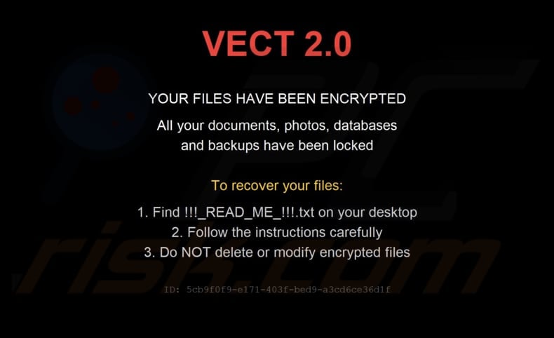 Vect ransomware wallpaper