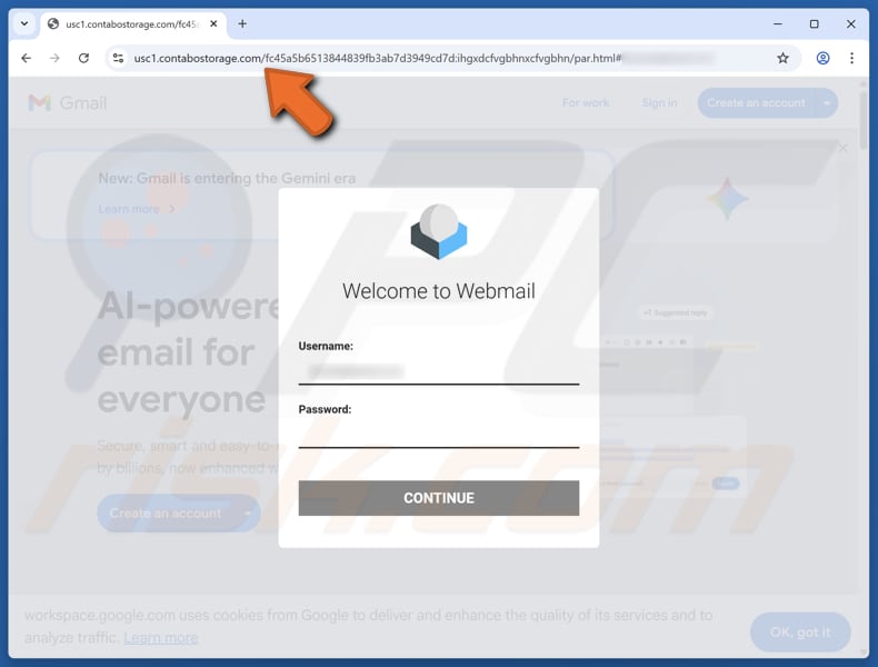 Access Re-Validation Email Scam fake site