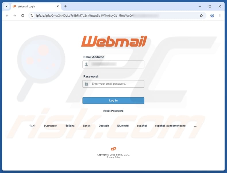 Account Maintenance Required Email Scam deceptive page