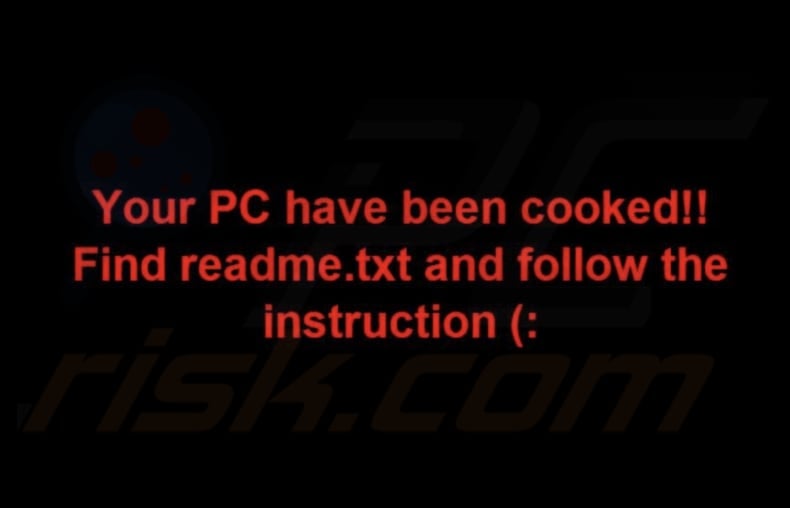 Cooked ransomware wallpaper