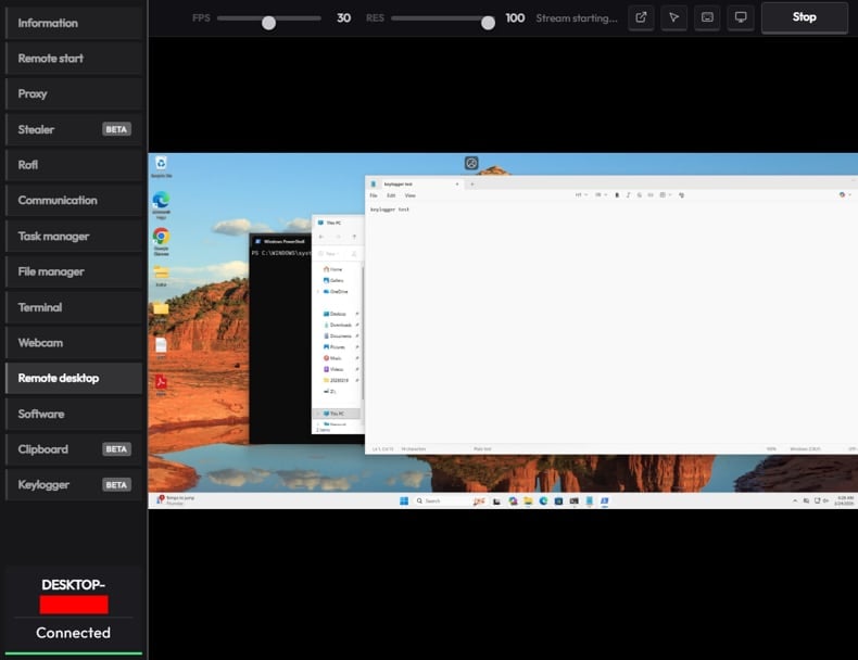 CrystalX RAT admin panel (source: securelist.com)