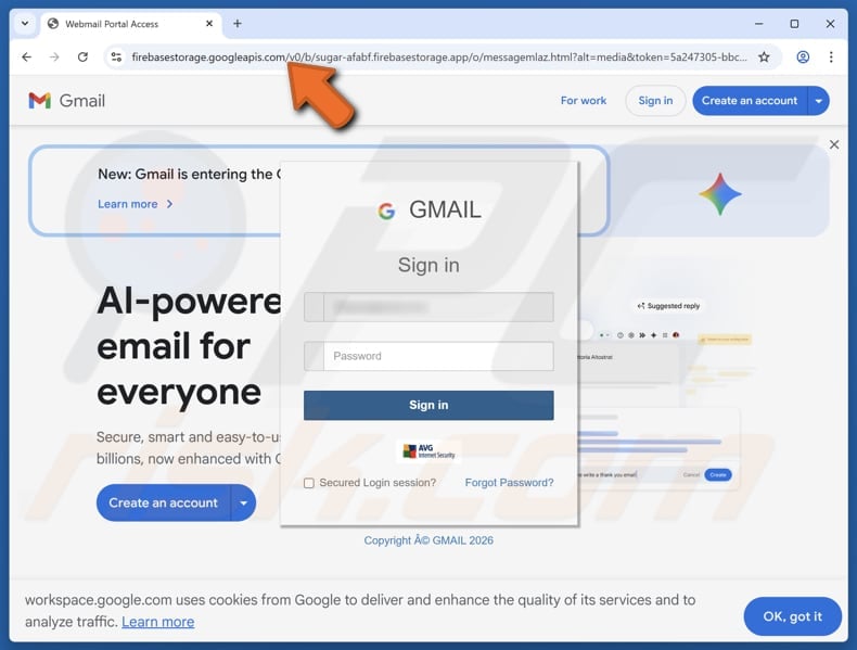 Document Status Update Email Scam fake website
