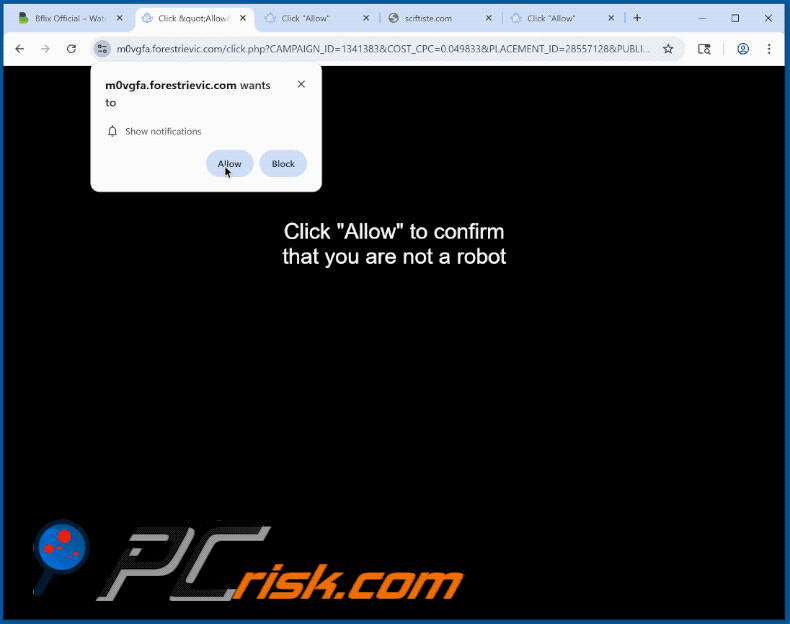 forestrievic[.]com website appearance (GIF)