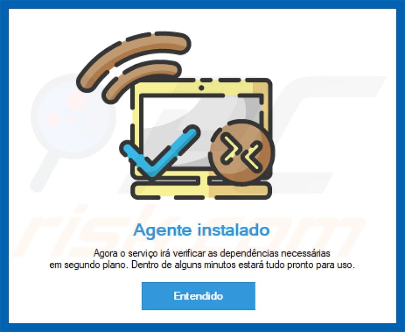 TiFlux agent installation confirmation screen