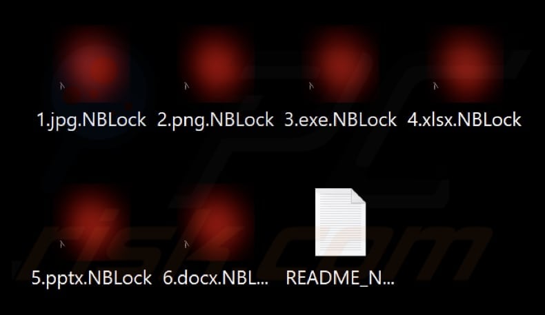 Files encrypted by NBLock ransomware (.NBLock extension)