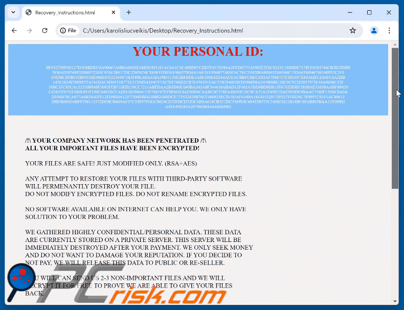 Net ransomware ransom note (Recovery_Instructions.html) gif