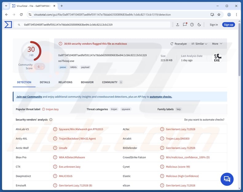 Remus information stealer