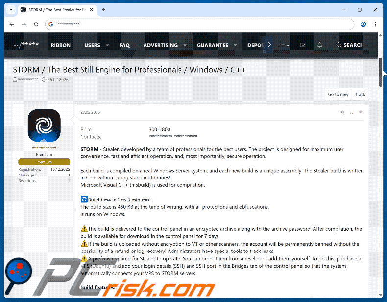Storm stealer promoting site