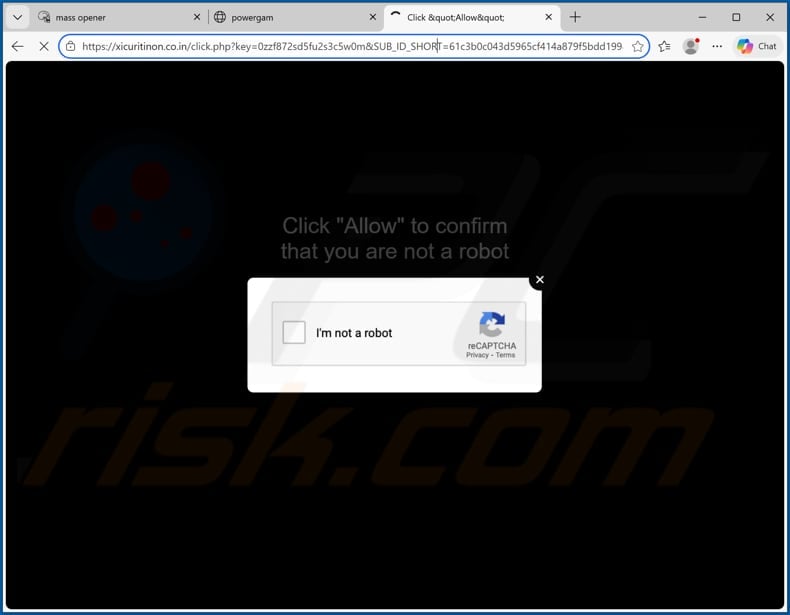 xicuritinon.co[.]in ads