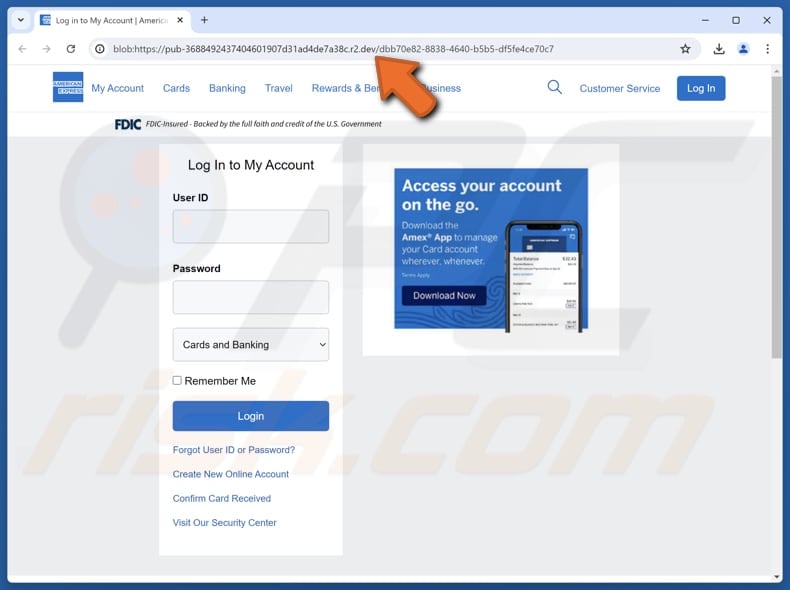 American Express Added To Apple Pay Email Scam fake website