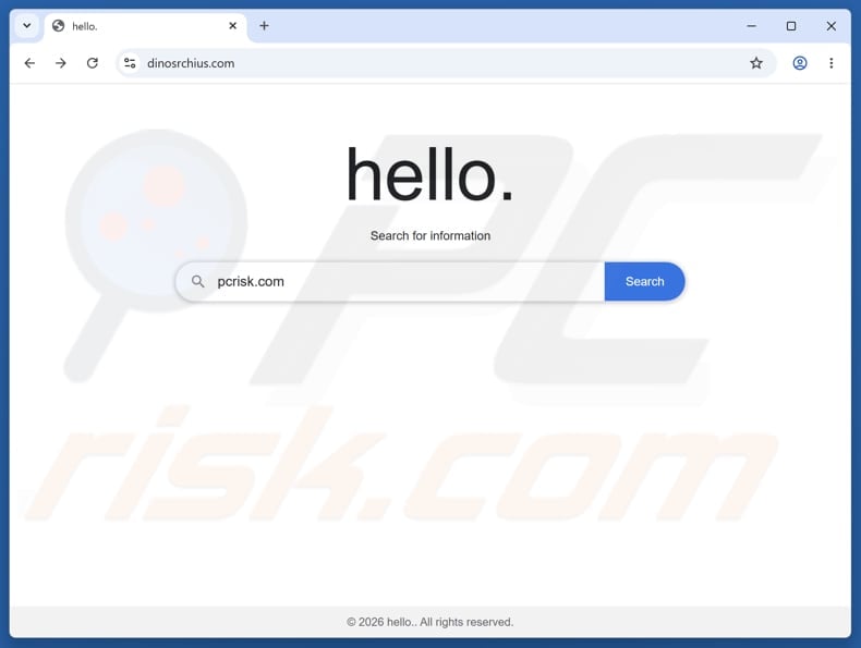 dinosrchius.com browser hijacker