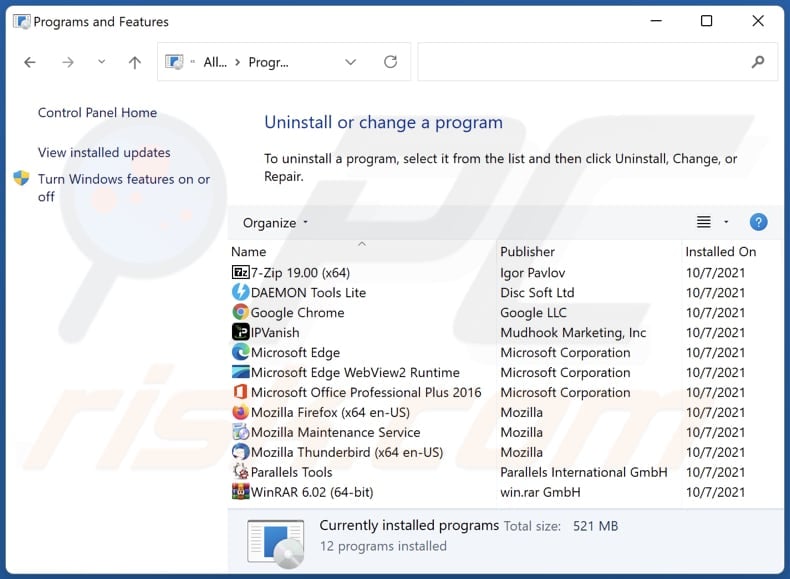 dwouldmeukeukty.com browser hijacker uninstall via Control Panel