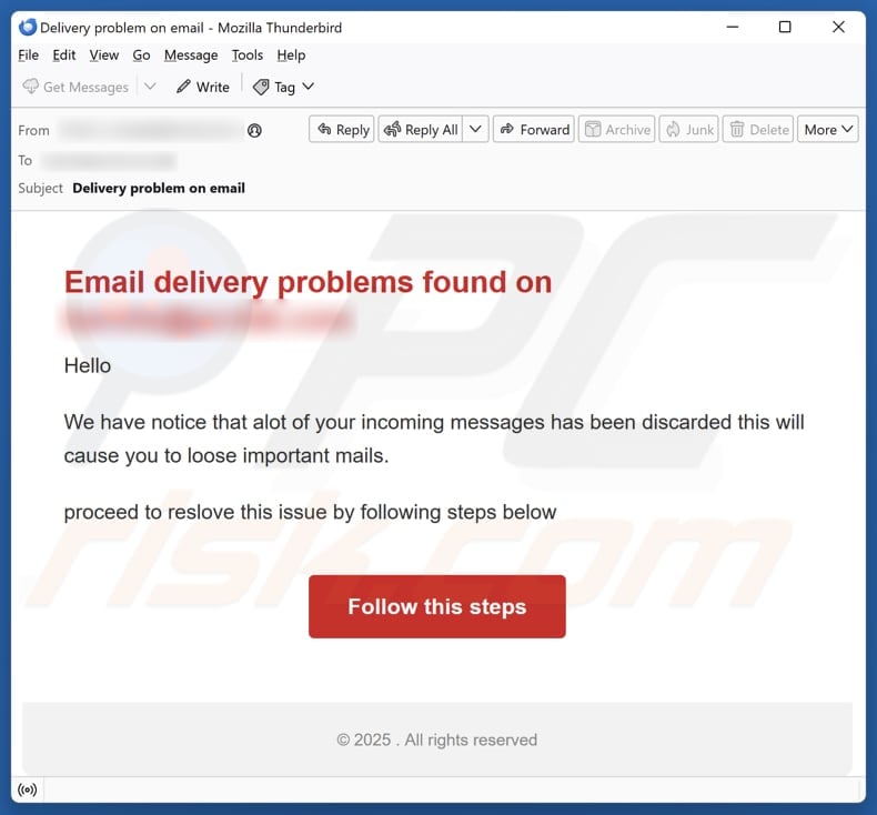 Email Delivery Problems email spam campaign