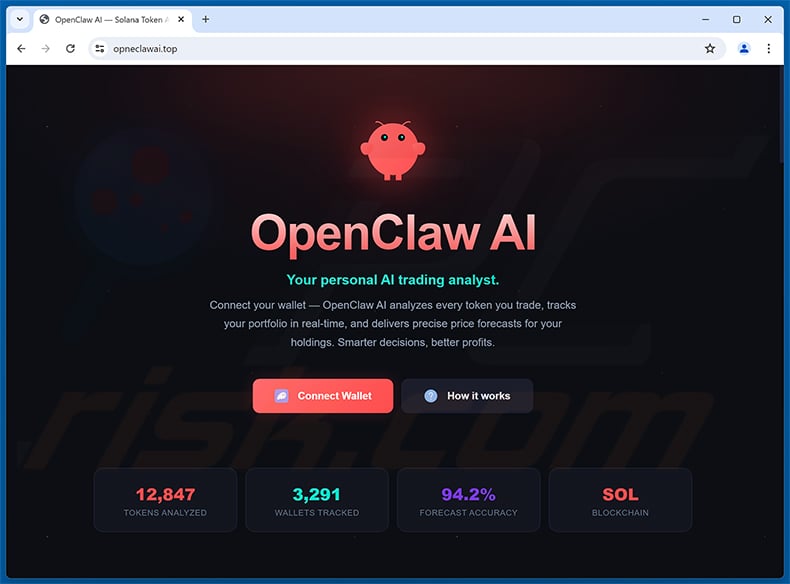 Fake OpenClaw AI Website Scam