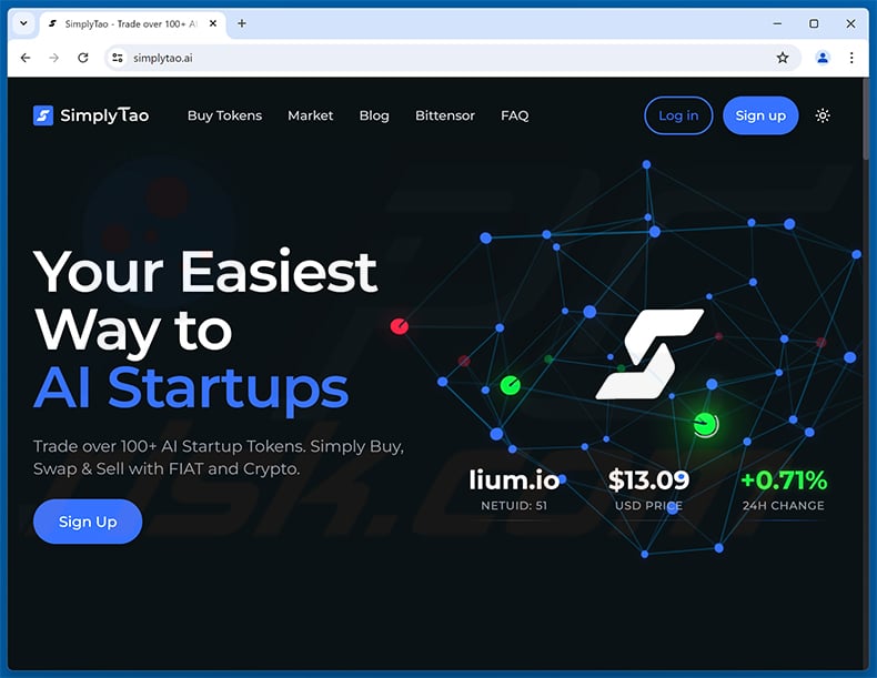 Fake SimplyTao Website Scam real website (simplytao.ai)